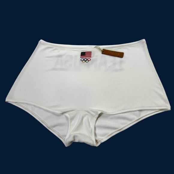 SKIMS Soft Lounge Bralette + Boy Short Set Team USA White 4X - Picture 4 of 11